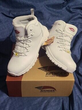 Avenger Flight Mid Aluminum Safety Toe Leather Boots, New In Box!